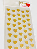 [MIND WAVE] Gold Foil Hearts sticker sheet (last chance; discontinued)