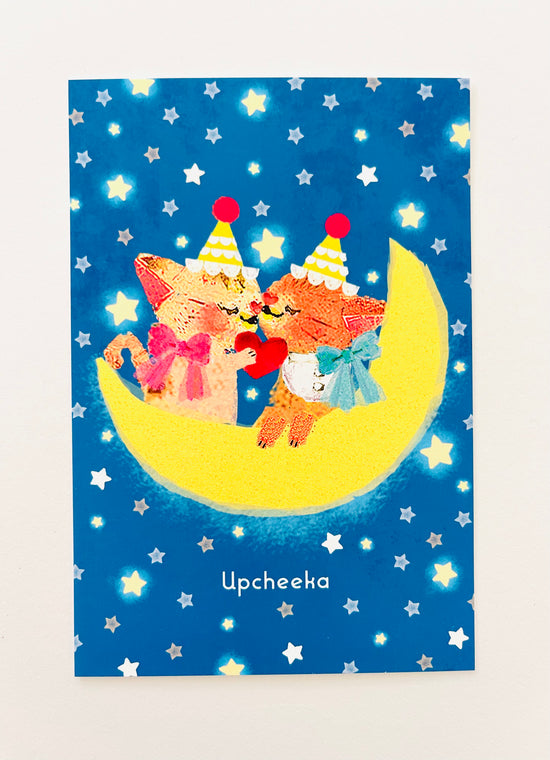 [Upcheeka] Moon & Stars postcard