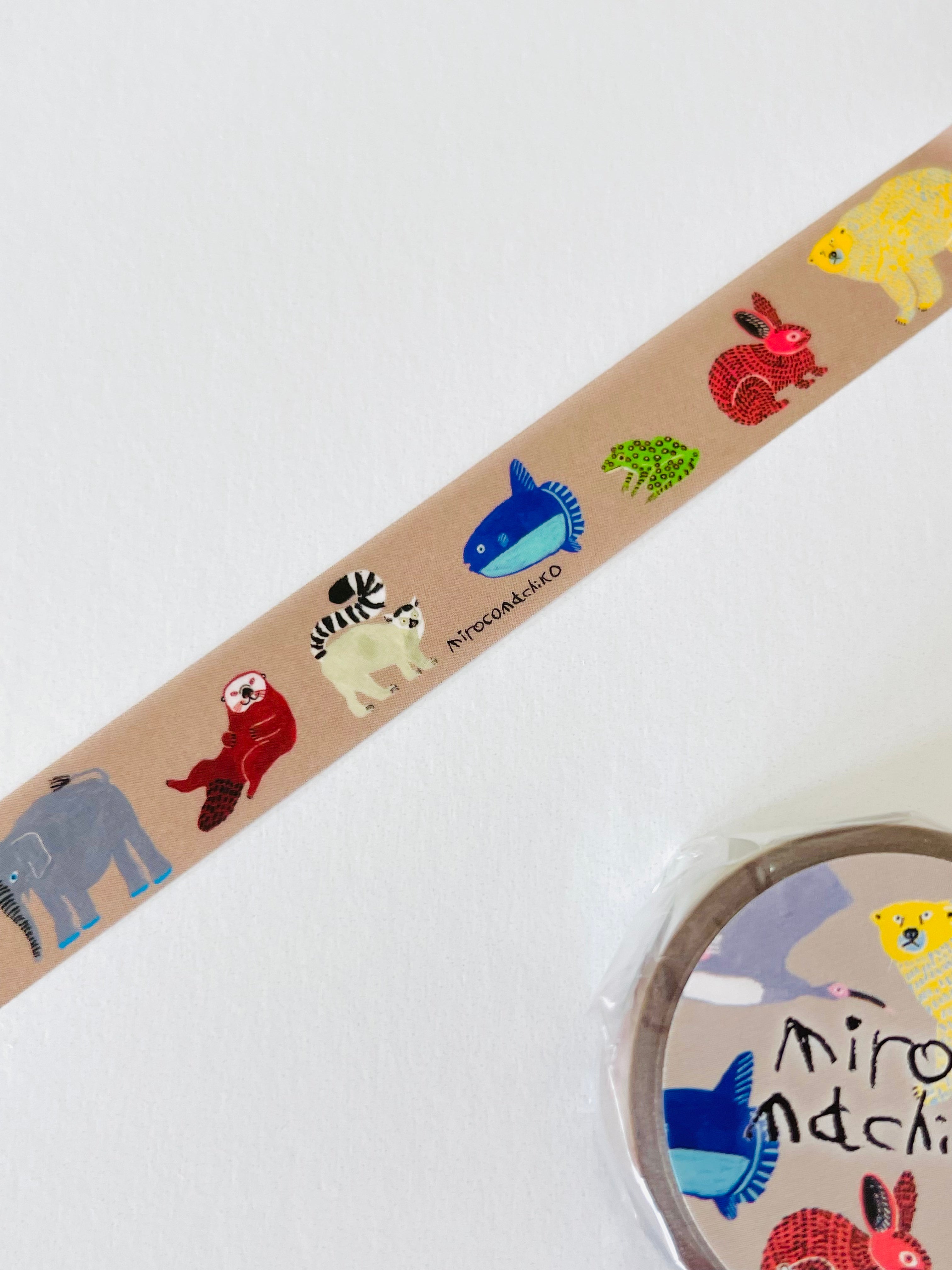 [Miroco Machiko] Endangered Animals washi tape