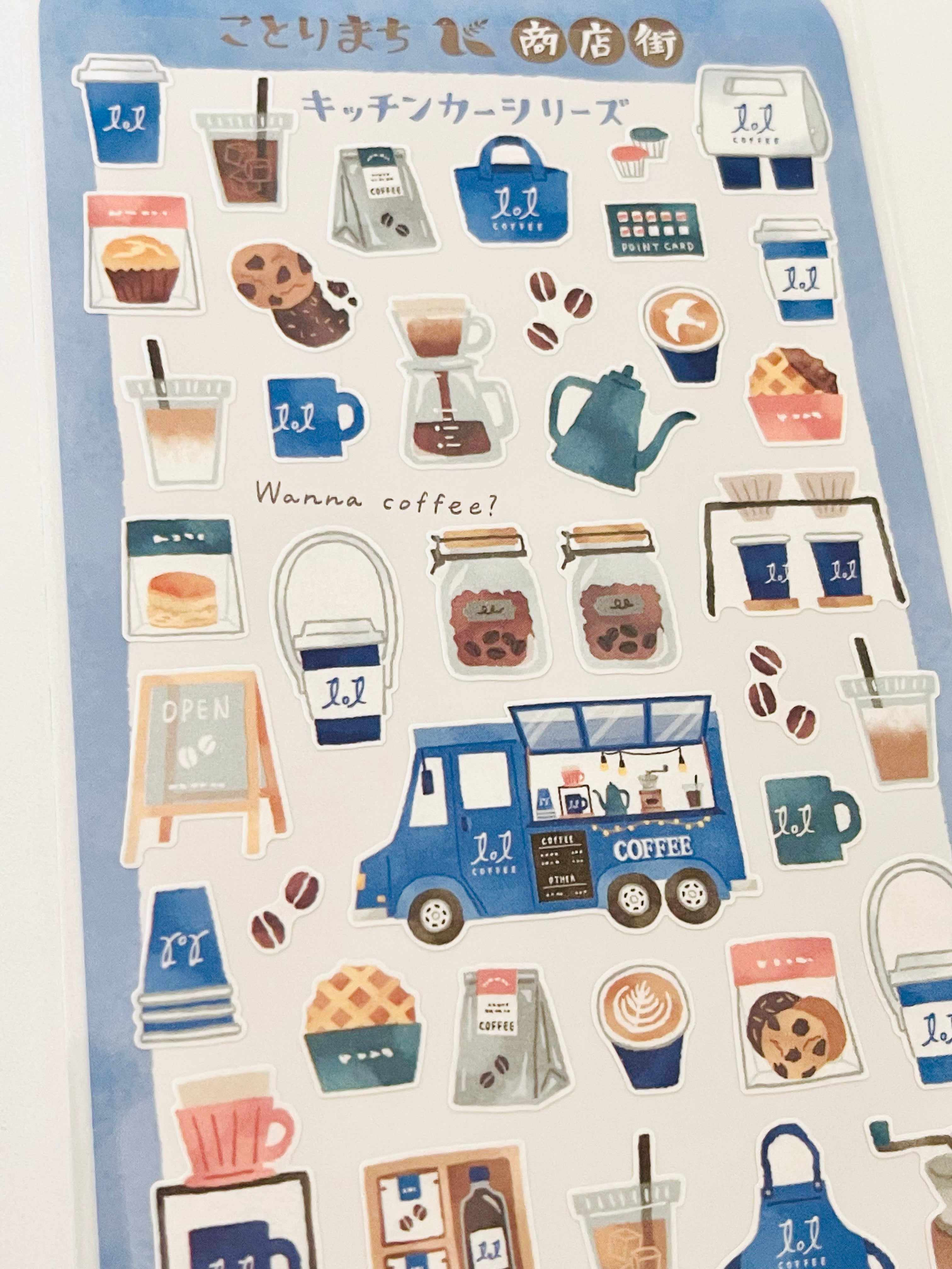 [MIND WAVE] Cafe Caravan Kotorimachi sticker sheet