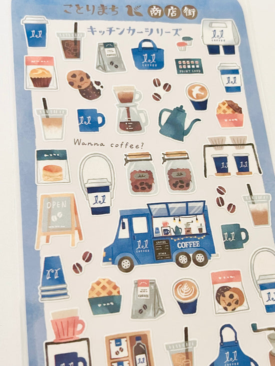 [MIND WAVE] Cafe Caravan Kotorimachi sticker sheet