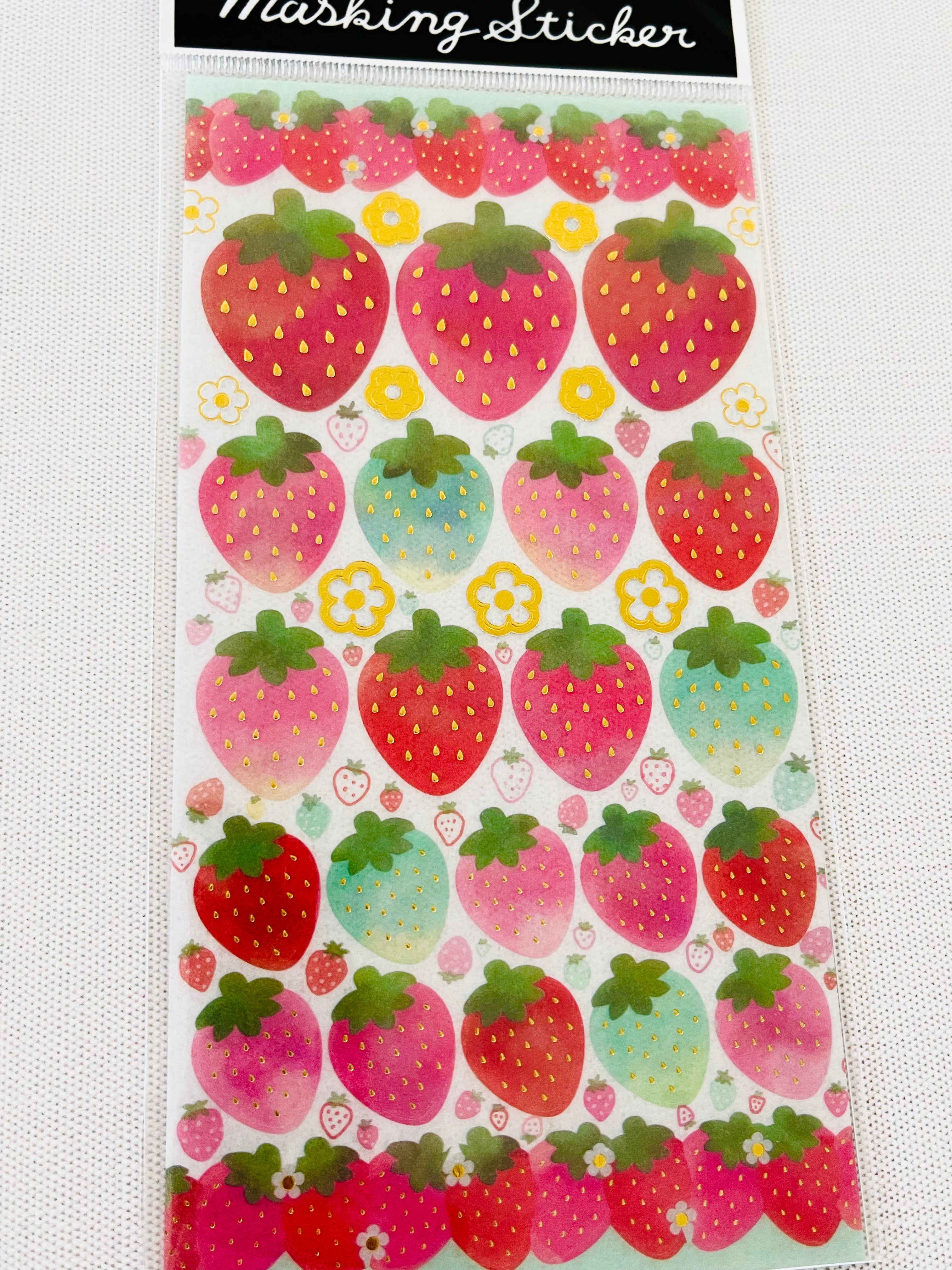 [World Craft] Jumbo Strawberry sticker sheet