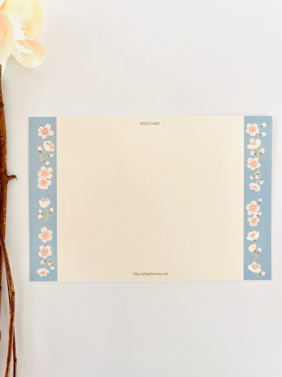 [4legs] American Shorthair & Cherry Blossom postcard