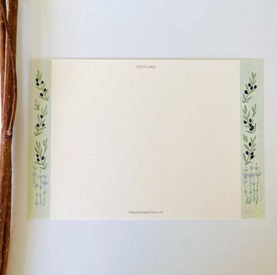 [4legs] Siamese & Olive postcard