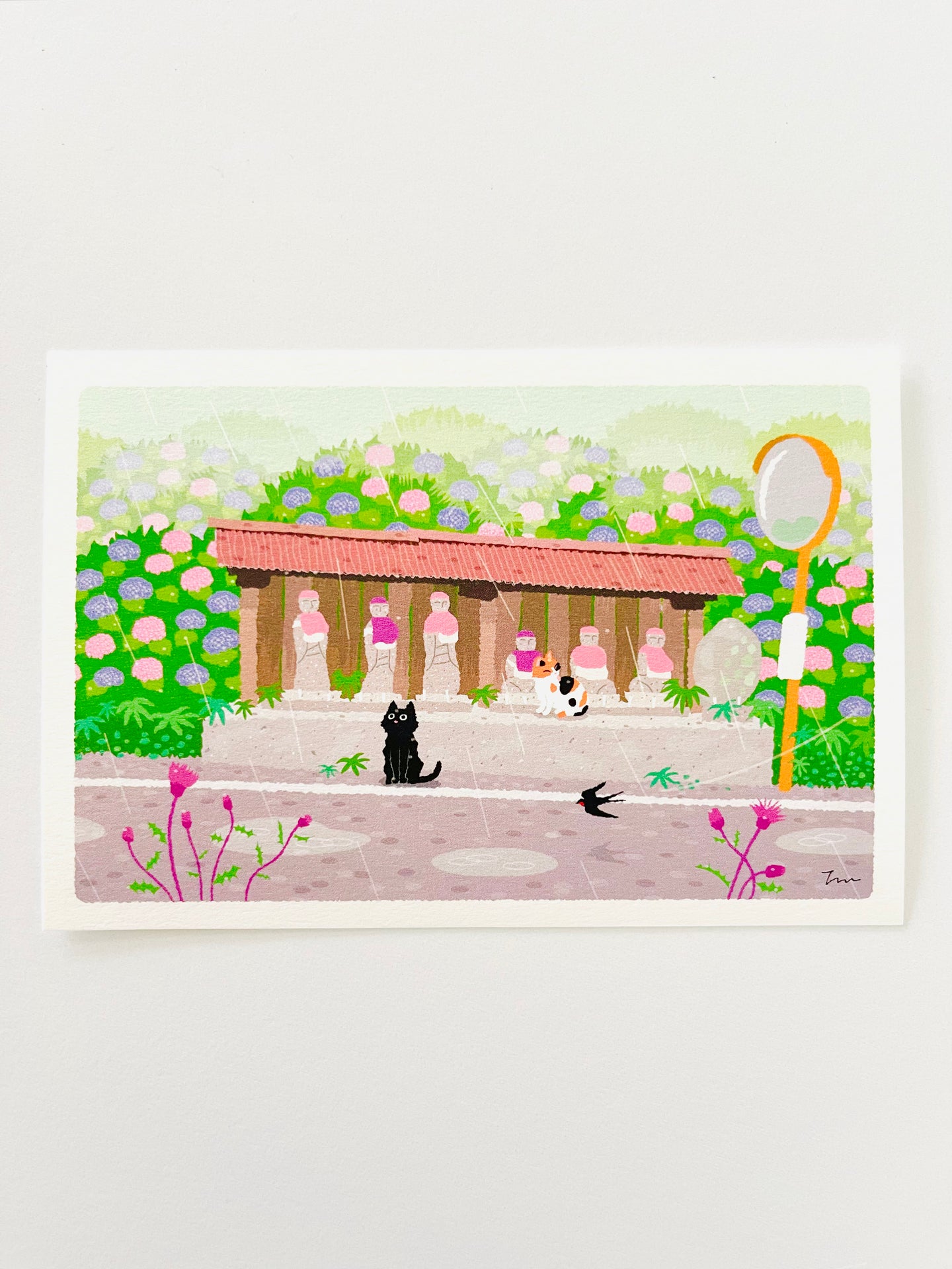 [Tabineko] Jizodo in the Rain (2016) postcard x Toshinori Mori (Active Corporation)