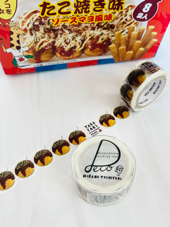 [Round Top] Takoyaki Die-Cut washi tape