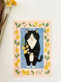 [4legs] Tuxedo & Lemon postcard