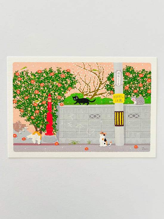 [Tabineko] Cat Town Afternoon (2016) postcard x Toshinori Mori