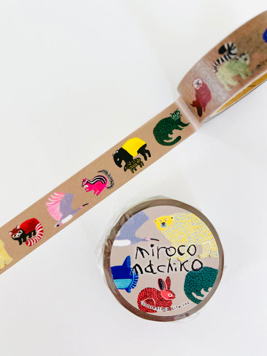 [Miroco Machiko] Endangered Animals washi tape