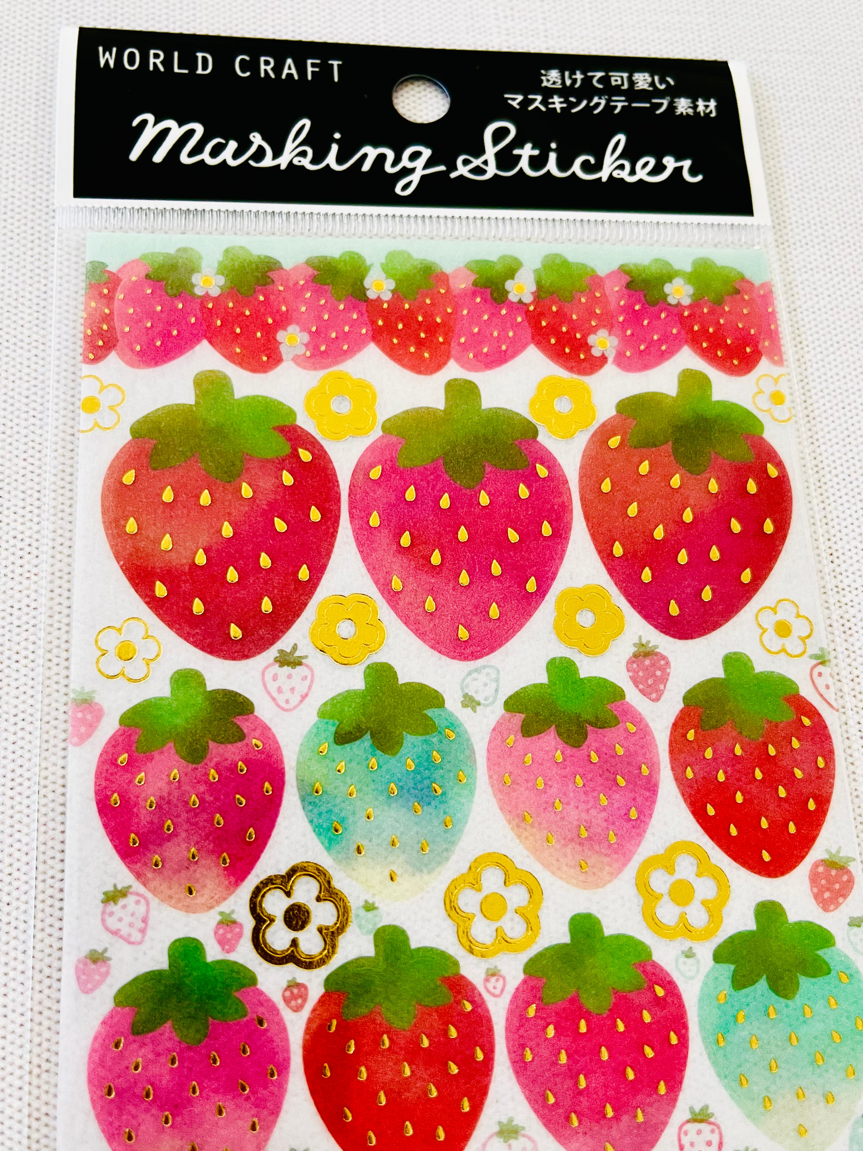 [World Craft] Jumbo Strawberry sticker sheet